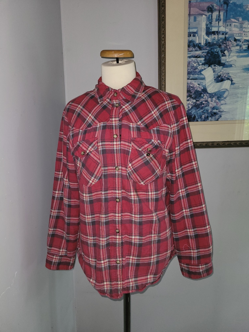 Jachs Red Plaid Button-Down Shirt